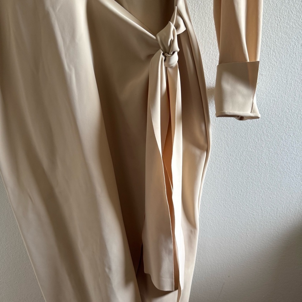 Chiara Boni La Petite Robe Kamala Matt Jersey Faux Wrap Midi Dress size 54 - Picture 10 of 15